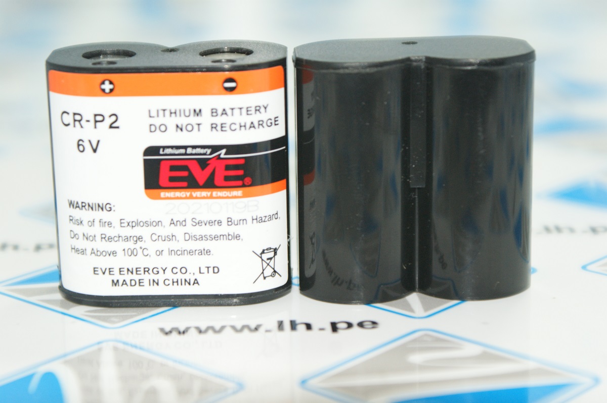 CR-P2 6V            Batería Lithium 1,500mAh Nominal